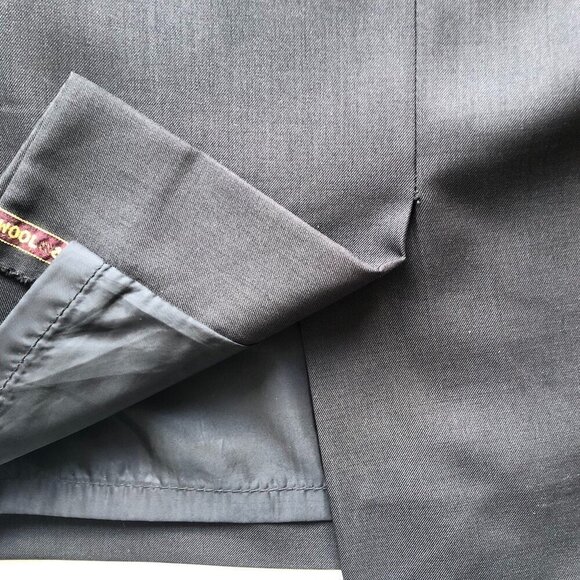 VALENTINO CHRISTY PARIS Women 3 Piece Custom Made Suit  Dark Grey  Black Line SM - Picture 6 of 16